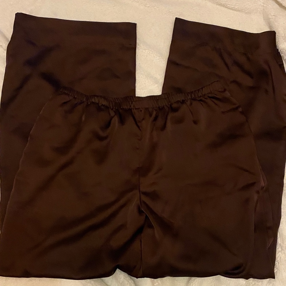 Target Brown Satin wide leg Pants